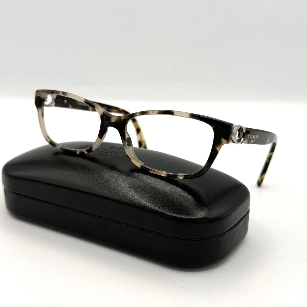 Coach‎ HC6119 5578 Eyeglasses Womens 53mm Gray Tortoise Rectangular  Frames
